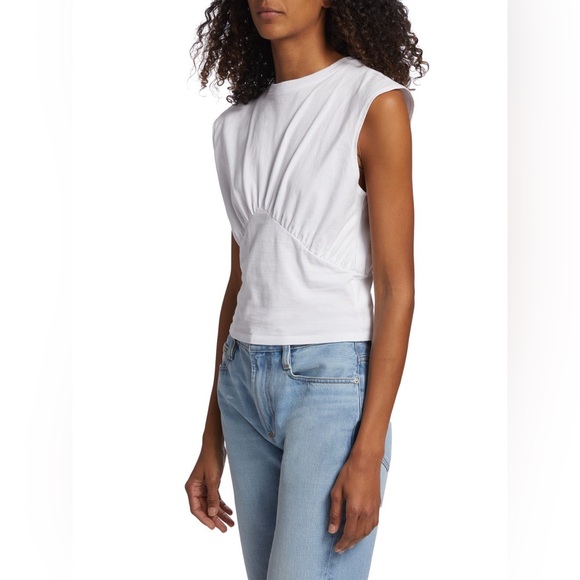 FRAME - SMOCKED SLEEVELESS TOP - Picture 4 of 4